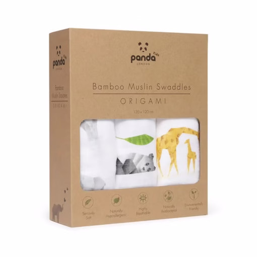 英國 Panda London 嬰兒紗布包巾-動物國度